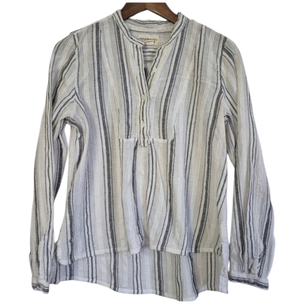 Denim & Supply Ralph Lauren Textured Stripe Cotton Shirt Medium